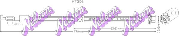 Kawe H7306 - Тормозной шланг autosila-amz.com