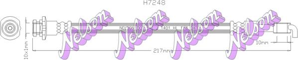 Kawe H7248 - Тормозной шланг autosila-amz.com