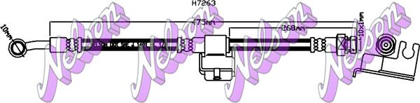 Kawe H7263 - Тормозной шланг autosila-amz.com