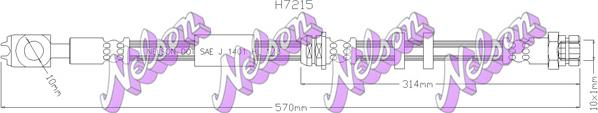 Kawe H7215 - Тормозной шланг autosila-amz.com