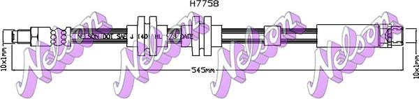 Kawe H7758 - Тормозной шланг autosila-amz.com