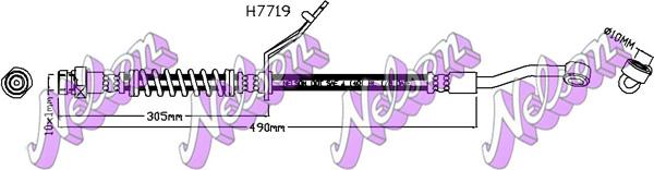 Kawe H7719 - Тормозной шланг autosila-amz.com