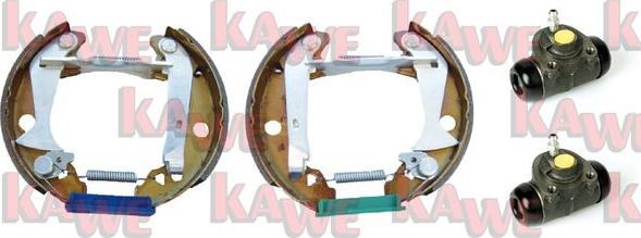 Kawe OEK093 - Комплект тормозных колодок, барабанные autosila-amz.com