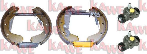 Kawe OEK015 - Комплект тормозных колодок, барабанные autosila-amz.com