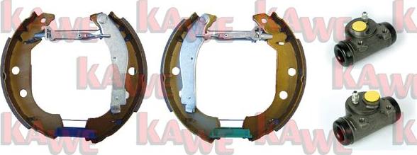 Kawe OEK086 - Комплект тормозных колодок, барабанные autosila-amz.com
