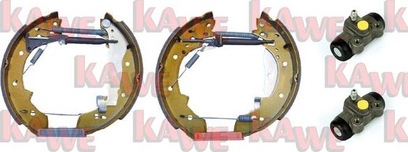 Kawe OEK087 - Комплект тормозных колодок, барабанные autosila-amz.com