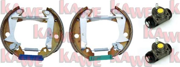 Kawe OEK032 - Комплект тормозных колодок, барабанные autosila-amz.com