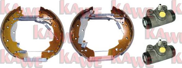 Kawe OEK027 - Комплект тормозных колодок, барабанные autosila-amz.com