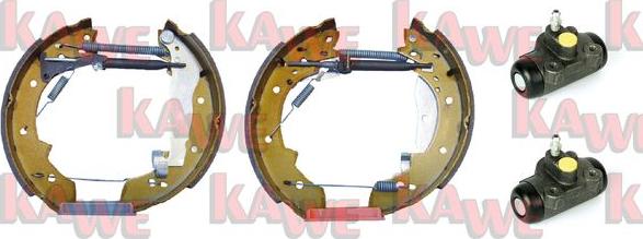 Kawe OEK078 - Комплект тормозных колодок, барабанные autosila-amz.com
