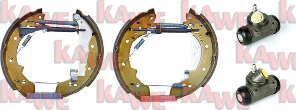 Kawe OEK112 - Комплект тормозных колодок, барабанные autosila-amz.com