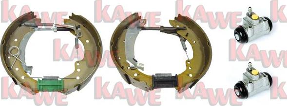 Kawe OEK349 - Комплект тормозных колодок, барабанные autosila-amz.com