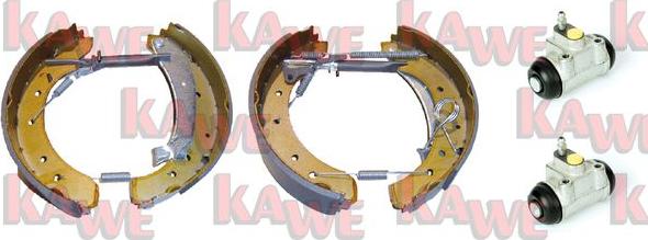 Kawe OEK350 - Комплект тормозных колодок, барабанные autosila-amz.com