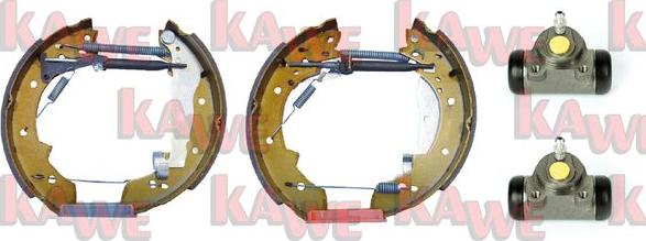 Kawe OEK351 - Комплект тормозных колодок, барабанные autosila-amz.com