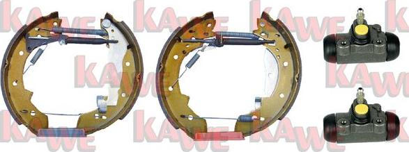 Kawe OEK334 - Комплект тормозных колодок, барабанные autosila-amz.com