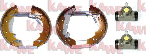 Kawe OEK222 - Комплект тормозных колодок, барабанные autosila-amz.com