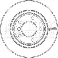 Key Parts KBD4467 - Тормозной диск autosila-amz.com