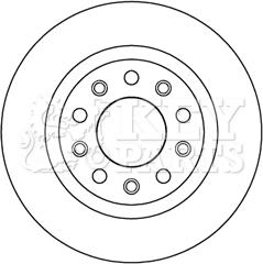 Key Parts KBD5194 - Тормозной диск autosila-amz.com