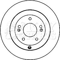 Key Parts KBD5160 - Тормозной диск autosila-amz.com