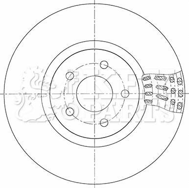 Key Parts KBD5348 - Тормозной диск autosila-amz.com