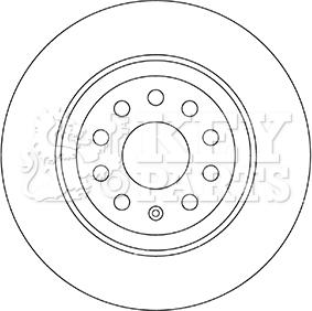 Key Parts KBD5331 - Тормозной диск autosila-amz.com