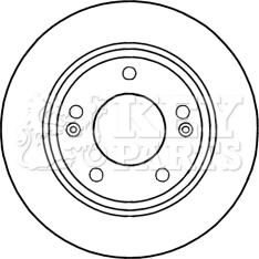 Key Parts KBD5257 - Тормозной диск autosila-amz.com