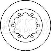 Key Parts KBD5725S - Тормозной диск autosila-amz.com