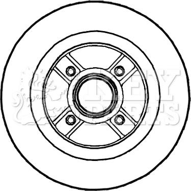 Key Parts KBD5721S - Тормозной диск autosila-amz.com