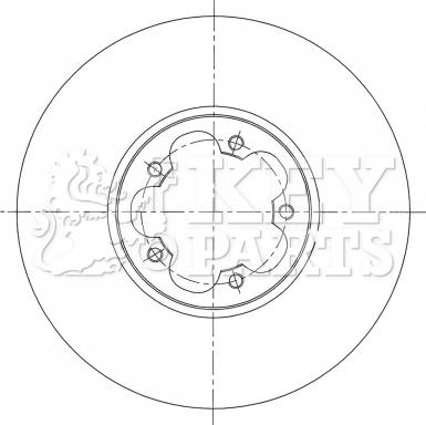 Key Parts KBD6074S - Тормозной диск autosila-amz.com