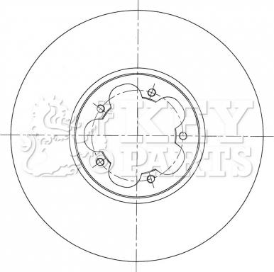 Key Parts KBD6071S - Тормозной диск autosila-amz.com