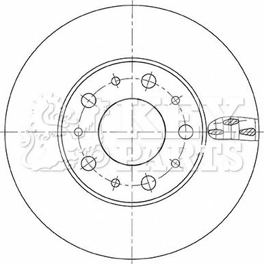 Key Parts KBD6154S - Тормозной диск autosila-amz.com