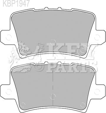 Key Parts KBP1947 - Тормозные колодки, дисковые, комплект autosila-amz.com