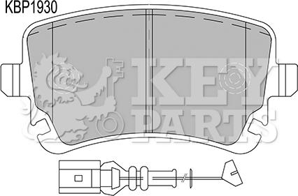 Key Parts KBP1930 - Тормозные колодки, дисковые, комплект autosila-amz.com