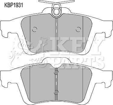 Key Parts KBP1931 - Тормозные колодки, дисковые, комплект autosila-amz.com