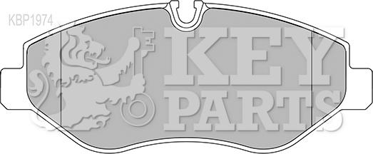 Key Parts KBP1974 - Тормозные колодки, дисковые, комплект autosila-amz.com