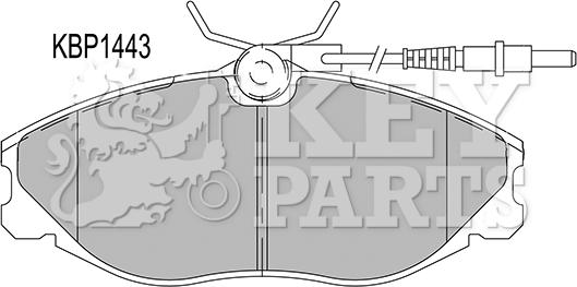 Key Parts KBP1443 - Тормозные колодки, дисковые, комплект autosila-amz.com