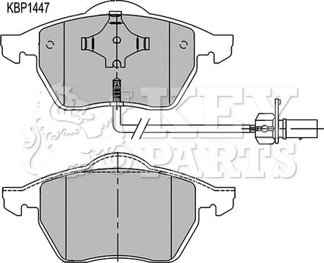 Key Parts KBP1447 - Тормозные колодки, дисковые, комплект autosila-amz.com