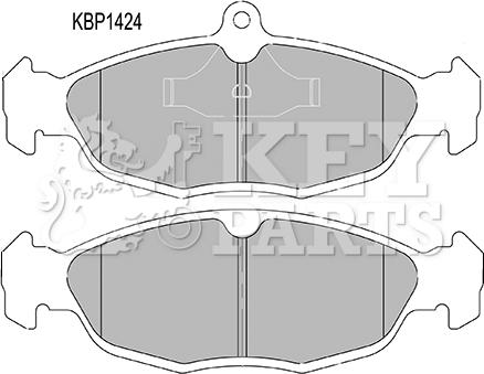 Key Parts KBP1424 - Тормозные колодки, дисковые, комплект autosila-amz.com