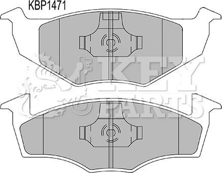 Key Parts KBP1471 - Тормозные колодки, дисковые, комплект autosila-amz.com
