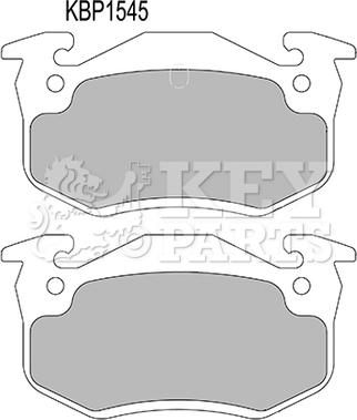 Key Parts KBP1545 - Тормозные колодки, дисковые, комплект autosila-amz.com