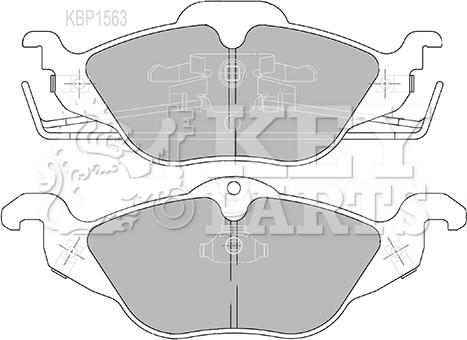 Key Parts KBP1563 - Тормозные колодки, дисковые, комплект autosila-amz.com