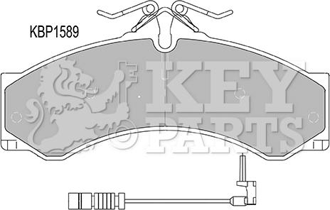 Key Parts KBP1589 - Тормозные колодки, дисковые, комплект autosila-amz.com