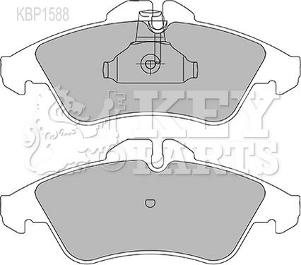 Key Parts KBP1588 - Тормозные колодки, дисковые, комплект autosila-amz.com