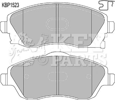 Key Parts KBP1523 - Тормозные колодки, дисковые, комплект autosila-amz.com