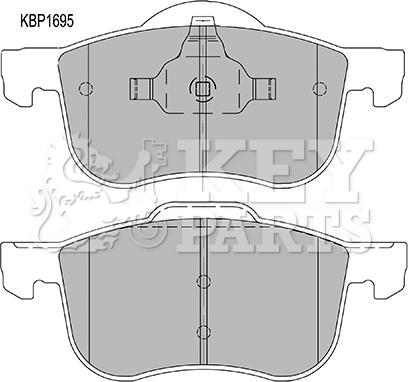 Key Parts KBP1695 - Тормозные колодки, дисковые, комплект autosila-amz.com