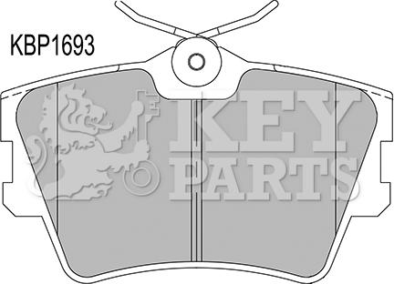 Key Parts KBP1693 - Тормозные колодки, дисковые, комплект autosila-amz.com