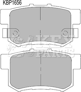 Key Parts KBP1656 - Тормозные колодки, дисковые, комплект autosila-amz.com