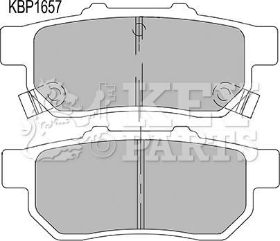 Key Parts KBP1657 - Тормозные колодки, дисковые, комплект autosila-amz.com