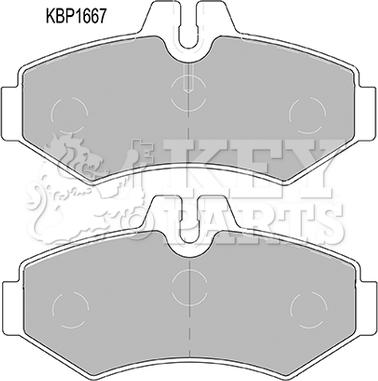 Key Parts KBP1667 - Тормозные колодки, дисковые, комплект autosila-amz.com