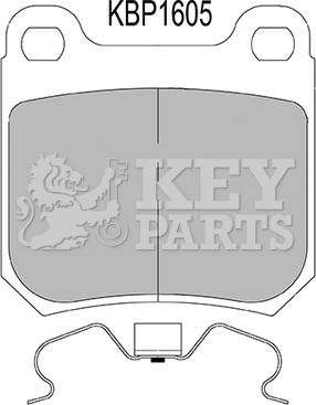 Key Parts KBP1605 - Тормозные колодки, дисковые, комплект autosila-amz.com