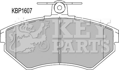 Key Parts KBP1607 - Тормозные колодки, дисковые, комплект autosila-amz.com